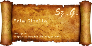 Szim Gizella névjegykártya